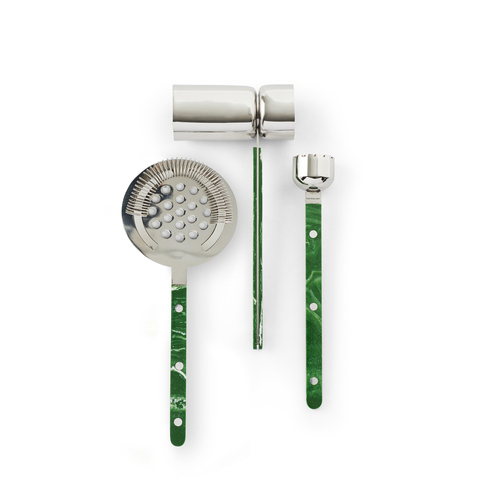 Cocktail Tools Set of 3 - Emerald